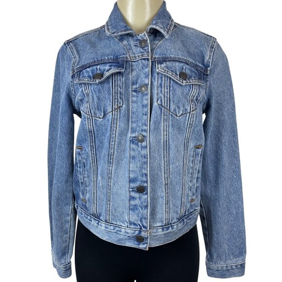 Abercrombie & Fitch Women's Blue Denim Jacket Sz S - Picture 1 of 8